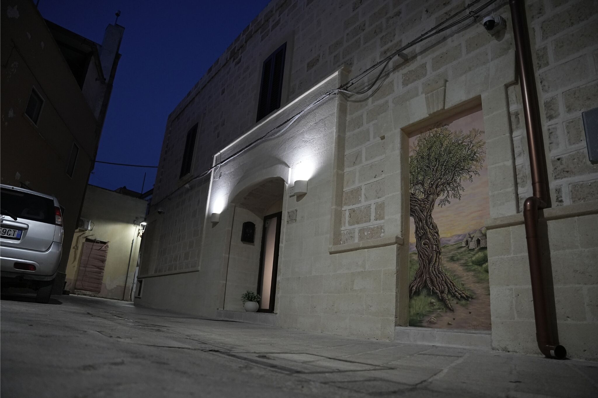 Ingresso con ulivo dipinto